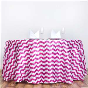 SNR EVENT RENTAL 120" Round Jazzed Up Chevron Tablecloth 2499