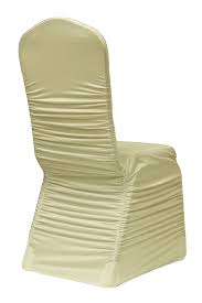 ivory ruched chair cover